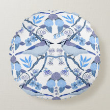 William Morris Inspired Bluejay Botanical