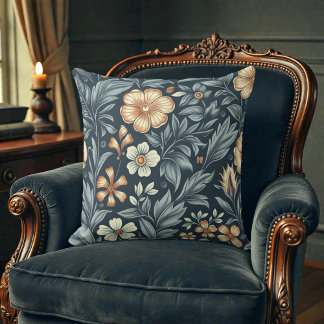 William Morris Inspired Botanical Style Pattern Kudde