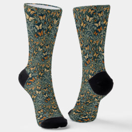 William Morris Inspired Butterfly Socks