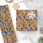 William Morris Inspired Elegant till jul Presentpapper<br><div class="desc">Den ornerade eleganten William Morris inspirerade till julomslutning. Den pappra utformningen är gjord av en mönster av handmålade blomstermotiv,  som dekoreras med sprit av holly och gräs-koner.</div>