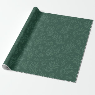 William Morris Inspired Grönt Botanical Lövs Presentpapper