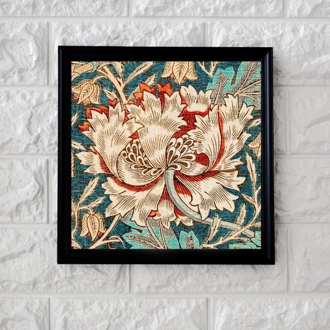 William Morris-Inspired Honeysuckle Blommigt Texti Fototryck (Skapare uppladdad)