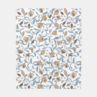 William Morris Inspired White Ull Fleecefilt