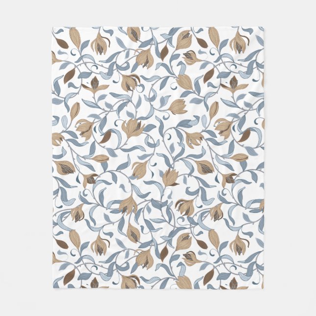 William Morris Inspired White Ull Fleecefilt (Framsidan)