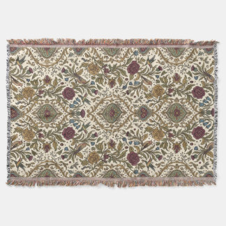 William Morris Inspirerad Arts and Crafts Blommig Filt