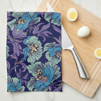 William Morris-inspirerad blomstertryckt vintage-d Kökshandduk