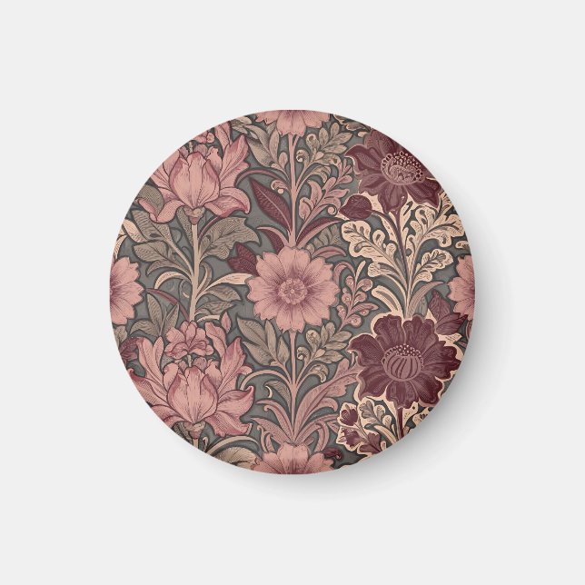 William Morris Inspirerat blomster Mönster Magnet (Framsidan)