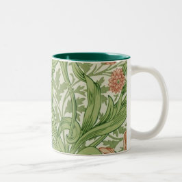 William Morris Iris Flowers Foliage Birds Blue Två-Tonad Mugg