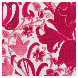 William Morris Iris och lilja, Fuchsia rosa Tyg
