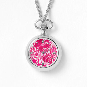 William Morris Iris och Lily, Fuchsia Rosa Armbandsur