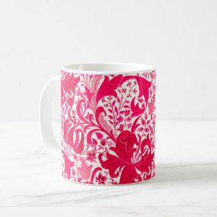 William Morris Iris och Lily, Fuchsia Rosa Kaffemugg