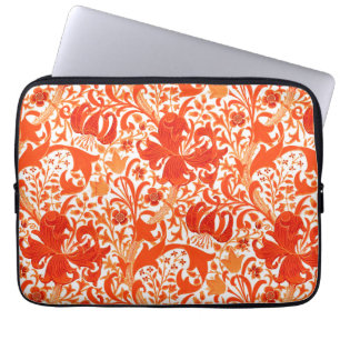 William Morris Iris och Lily, Mandarin Orange Laptop Fodral