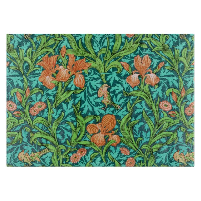 William Morris Iris, Orange och Turkos   (Framsidan)