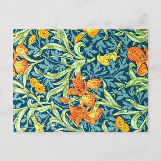 William Morris - Iris, vintage blommönster Vykort