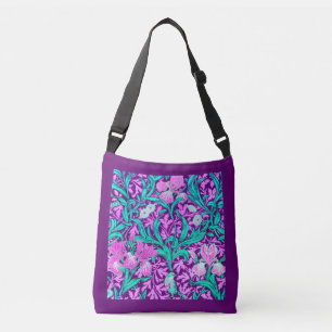 William Morris Irises, Amethyst Lila Axelväska