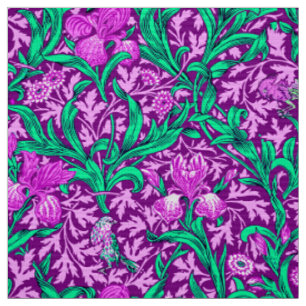 William Morris Irises, Amethyst Lila Tyg