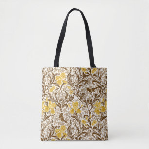 William Morris Irises, Mustard Guld, Brown & Beige Tygkasse