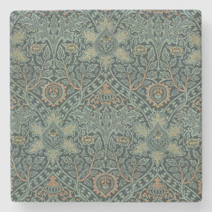 William Morris Ispahan Tealgrön Blommönsterkonst Stenunderlägg