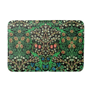 William Morris Jacobean Blommigt, Black Background Badrumsmatta