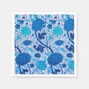 William Morris Jacobean blommigt, koboltblått Pappersservett