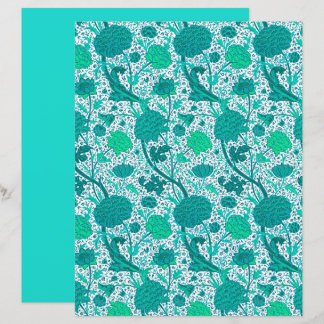 William Morris Jacobean Blommigt, Turquise