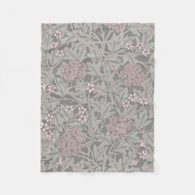 William Morris Jasmin Blommönster Fleecefilt (Framsidan)