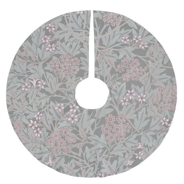 William Morris Jasmin Blommönster Julgransmatta Borstad Polyester (Framsidan)