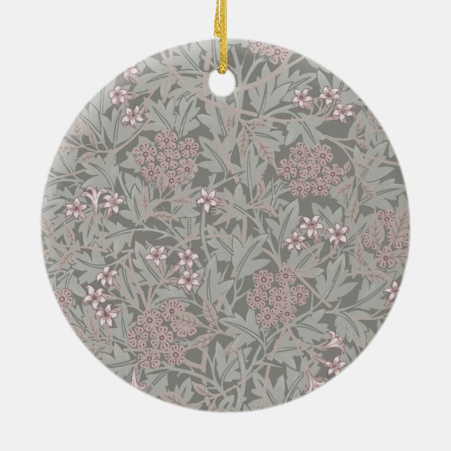 William Morris Jasmin Blommönster Julgransprydnad Keramik (Baksidan)