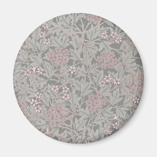 William Morris Jasmin Blommönster Magnet (Framsidan)
