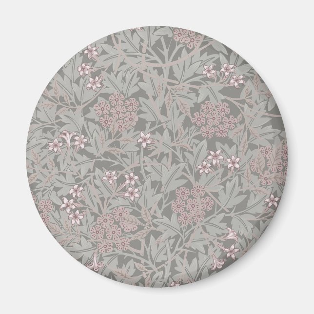 William Morris Jasmin Blommotiv Magnet (Framsidan)