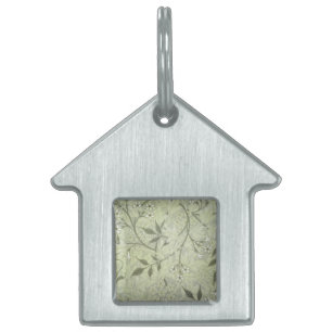 William Morris Jasmin Botanisk Vintage Antik ID-bricka Husdjur