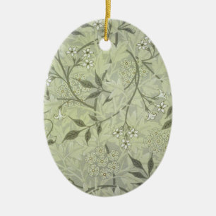 William Morris Jasmin Botanisk Vintage Antik Julgransprydnad Keramik