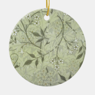 William Morris Jasmin Botanisk Vintage Antik Julgransprydnad Keramik