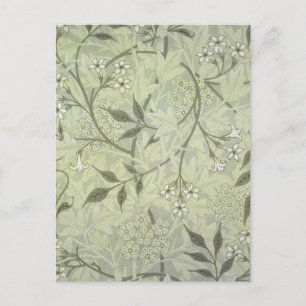 William Morris Jasmin Botanisk Vintage Antik Vykort