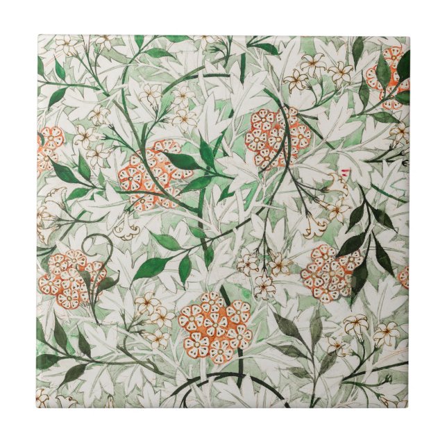 William Morris Jasminblomma Kakelplatta (Framsidan)