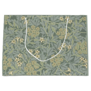 William Morris Jasmine Blue Grönt Botanical Art