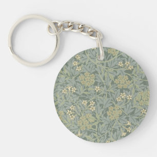 William Morris Jasmine Blue Grönt Botanical Art