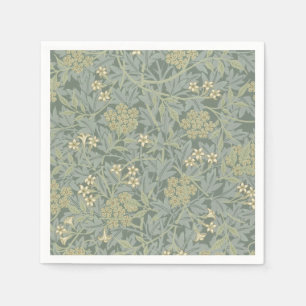William Morris Jasmine Blue Grönt Botanical Art Pappersservett