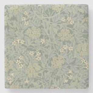 William Morris Jasmine Blue Grönt Botanical Art Stenunderlägg