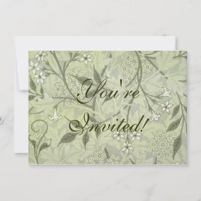William Morris Jasmine Botanical Inbjudningar (Framsida)