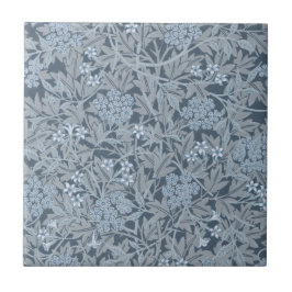WILLIAM MORRIS "JASMINE" CERAMIC TILE IN BLUE KAKELPLATTA