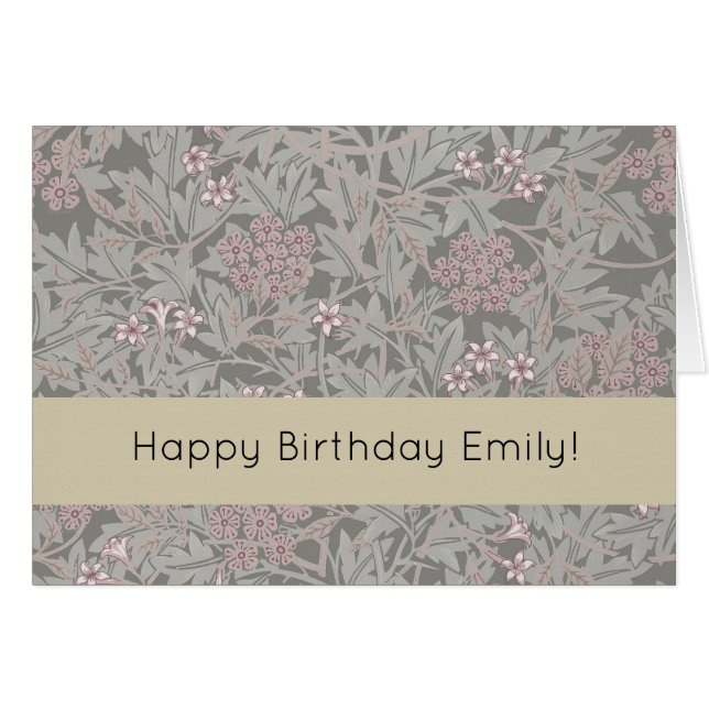 William Morris Jasmine Flower Mönster Hälsningskort (Framsidan Horizontal)