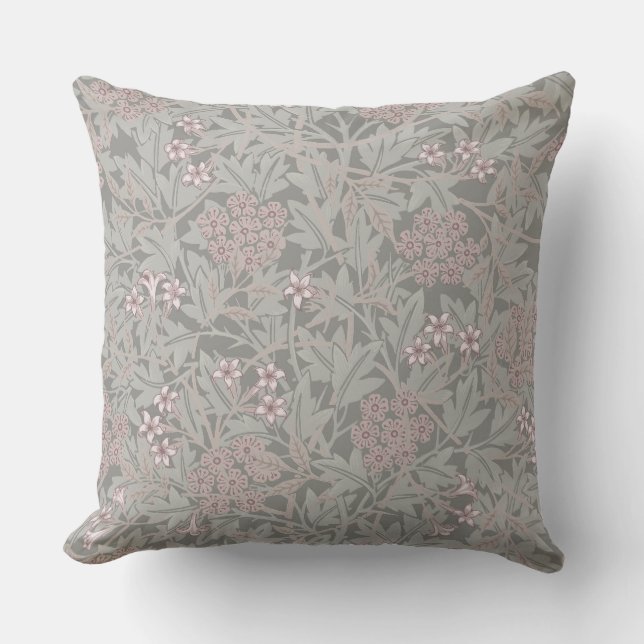 William Morris Jasmine Flower Mönster Kudde (Framsida)