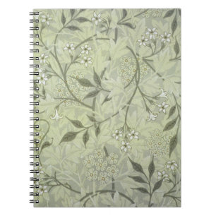 William Morris Jasmine Flower Tapet Art Anteckningsbok