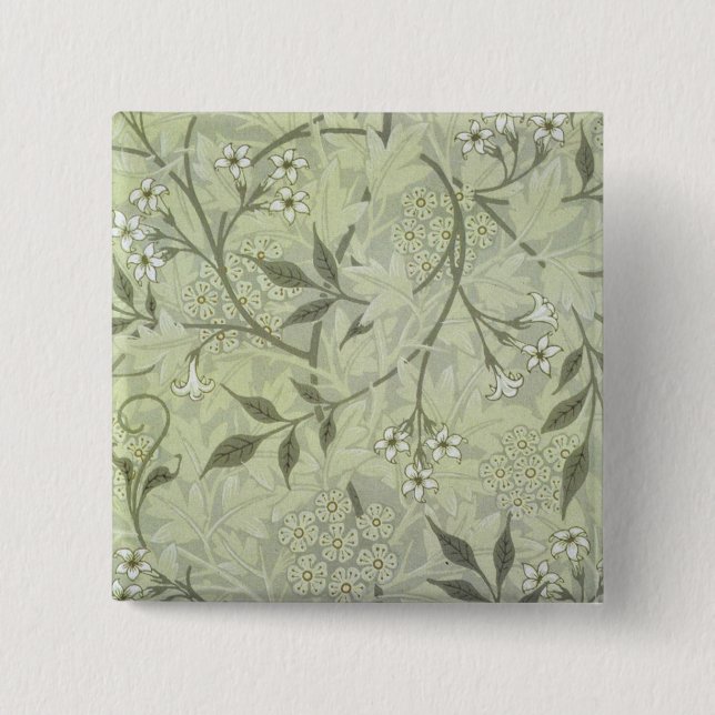 William Morris Jasmine Flower Tapet Art Knapp (Framsida)