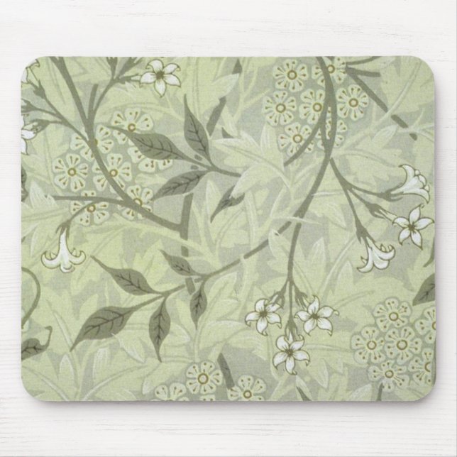 William Morris Jasmine Flower Tapet Art Musmatta (Framsidan)