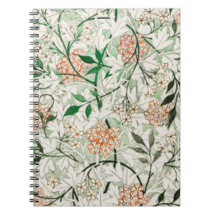 William Morris Jasmine Garden Flower Classic Anteckningsbok