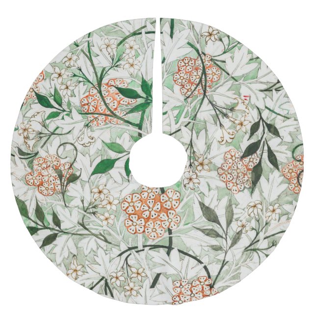 William Morris Jasmine Garden Flower Classic Julgransmatta Borstad Polyester (Framsidan)