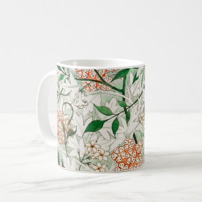 William Morris Jasmine Garden Flower Classic Kaffemugg (Framsida vänster)