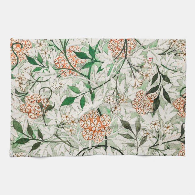 William Morris Jasmine Garden Flower Classic Kökshandduk (Horisontell)